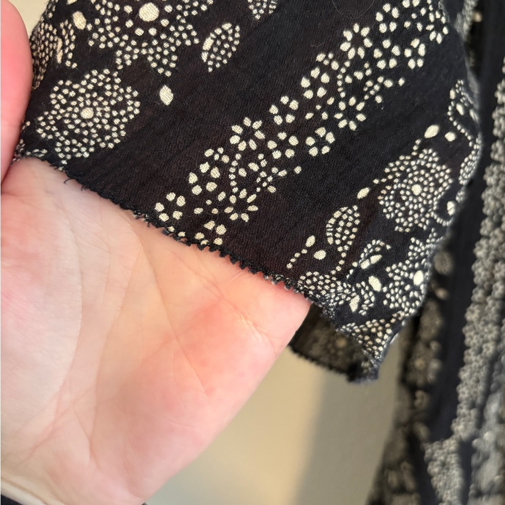 THE GREAT. Black Floral Button-Front Maxi Dress - Picture 4 of 9